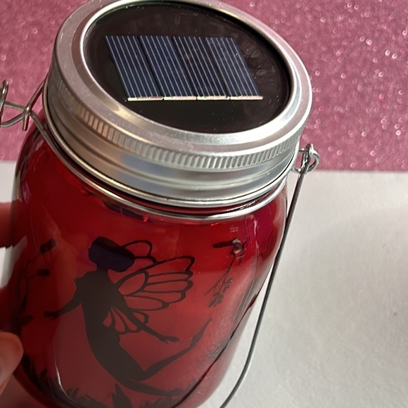 Handmade solar mason jar lantern with Fairies - Picture 4 of 5